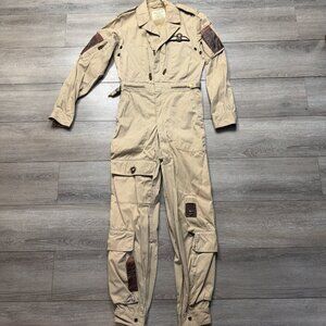 Vintage 1964 RCAF Flying Coveralls Pilot Flight Suit Khaki Size 9